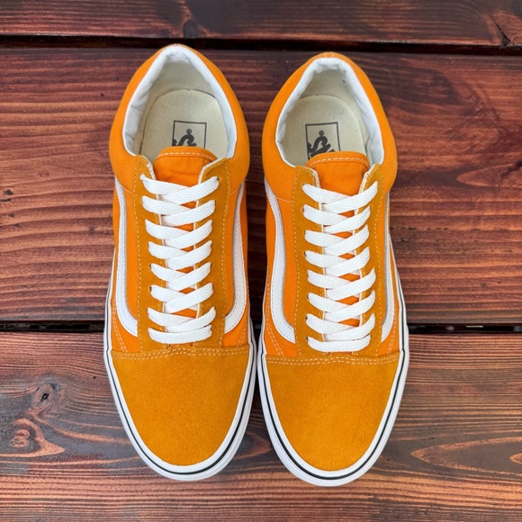 Vans Old Skool Orange Canvas & Suede Sneakers Men’s 10 - Picture 5 of 9